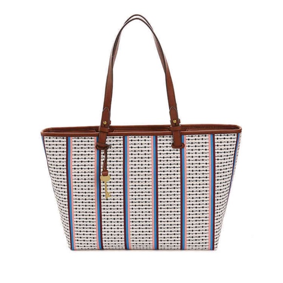 NWT Fosil Racheel Multi-Stripe Tote bag - Picture 2 of 6